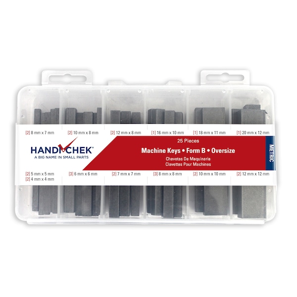 Oversized Key Stock Assortment, 25 Pieces